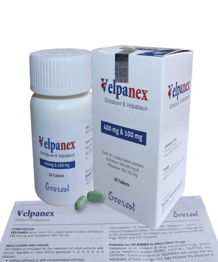 Sofosbuvir Velpatasvir Velpanex 400 mg 100 mg Tablet