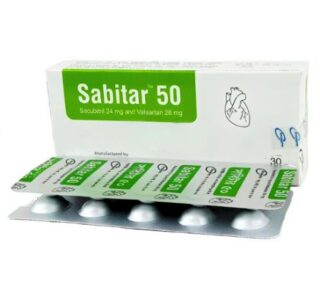 Sacubitril Valsartan Sabitar 24 mg+26 mg Tablet