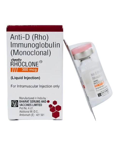 Anti-D Immunoglobulin Rhoclone 300 mcg Injection ( Monoclonal ) (1)